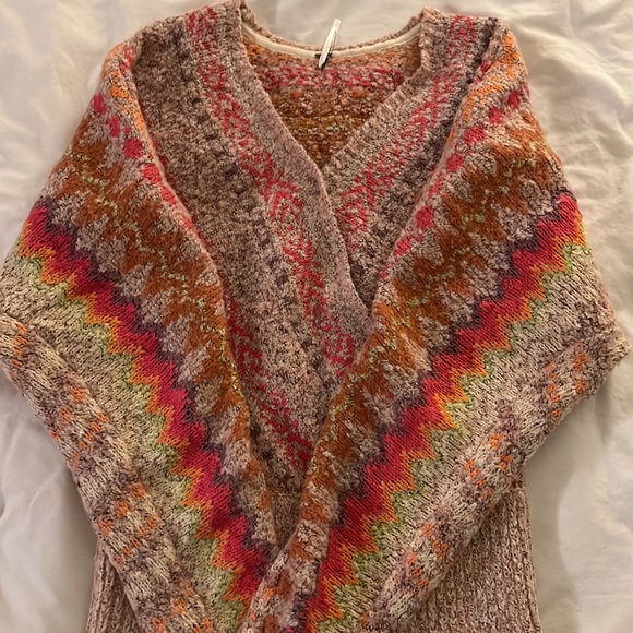 Free People Forever Fairisle Dress / Strawberry Combo - Picture 6 of 7